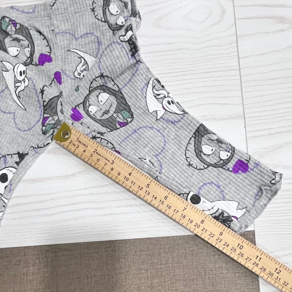 Disney Baby Nightmare Before Christmas Outfit Set Girls 12M Gray‎ Jack Sally NEW